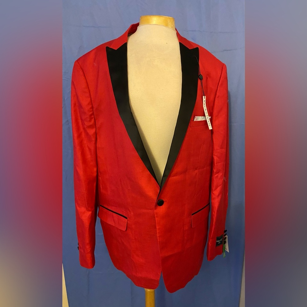 NWT PAISLEY & GRAY Red blazer jacket suit coat slim 48 R
